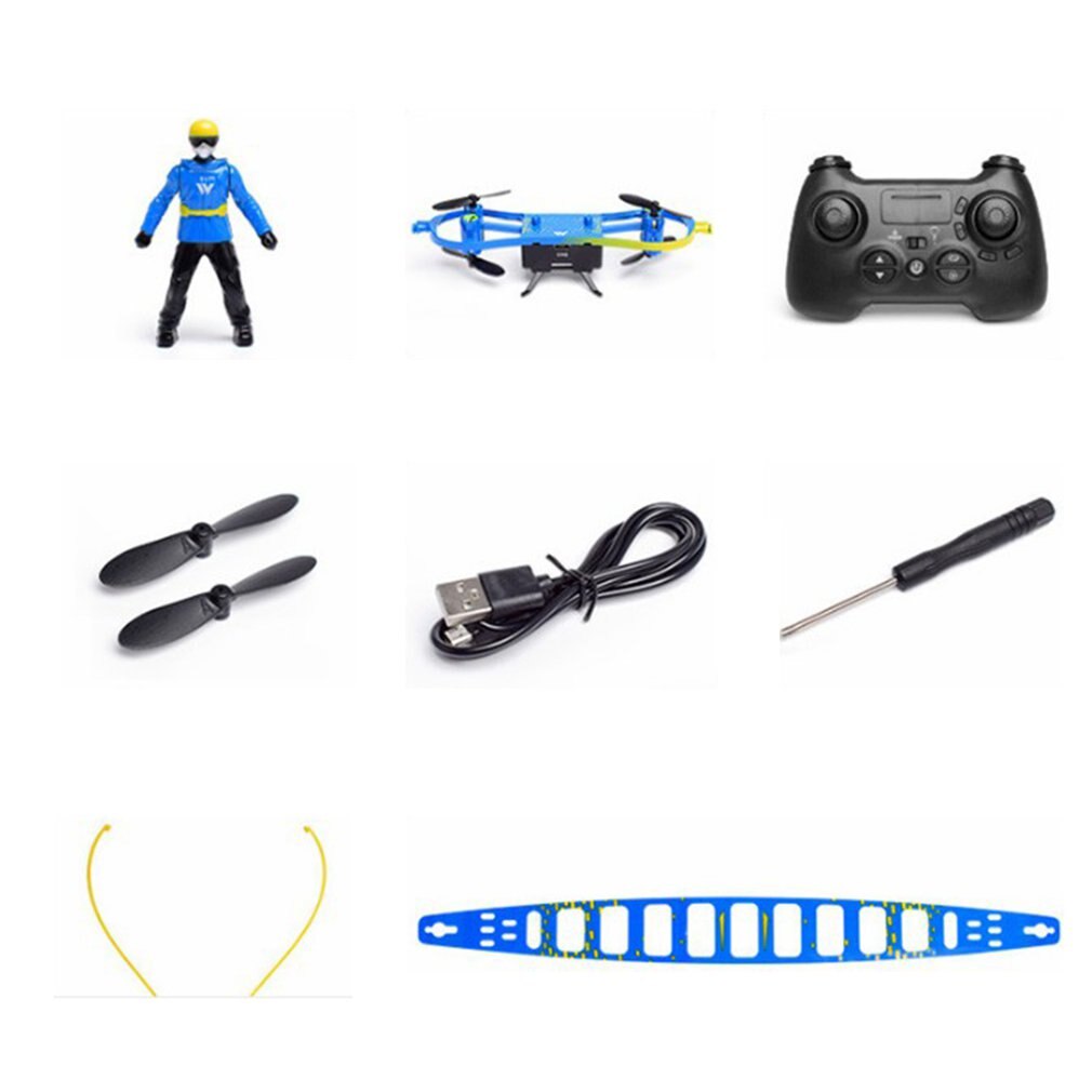 Mini Four Axis Aircraft Multi Function Aerial Skateboard Special Effects Roll Remote Control Aircraft: Silver