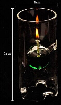 Lysestage gennemsigtigt glas lysestager olielys boligindretning tilbehør bougeoir til alentine & #39 ;s day bryllup bar: S størrelse uden olie