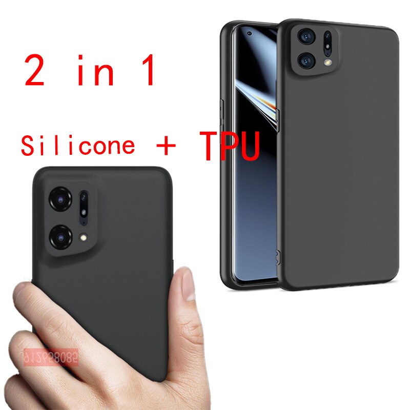 Voor Oppo Vinden X5 Pro Case Soft Slim Tpu Matte Cover 6.7 Inch CPH2305 Funda: 2 in 1