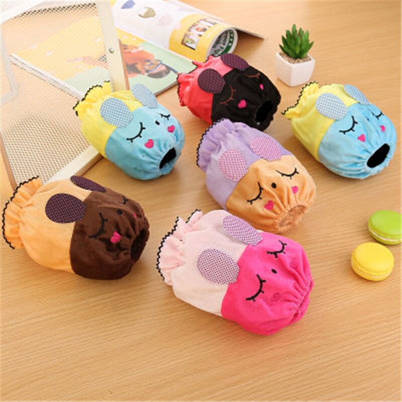 Waterproof short cute children adult cuffs for female autumn and winter cute cartoon students sleeves for adult housework cuffs: 1Pair-MIX