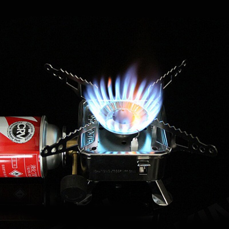 Small Camping Stove Gas Burners Outdoor Camping Picnic Portable Gas Stove Stainless Steel Cookware BOM666