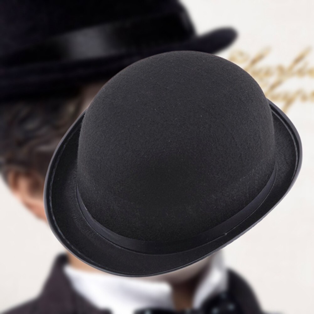 Punk svart trollkarl magi hattar vind gentleman hatt party performance jazz hatt halloween rekvisita vanliga män kvinnor unisex trick keps