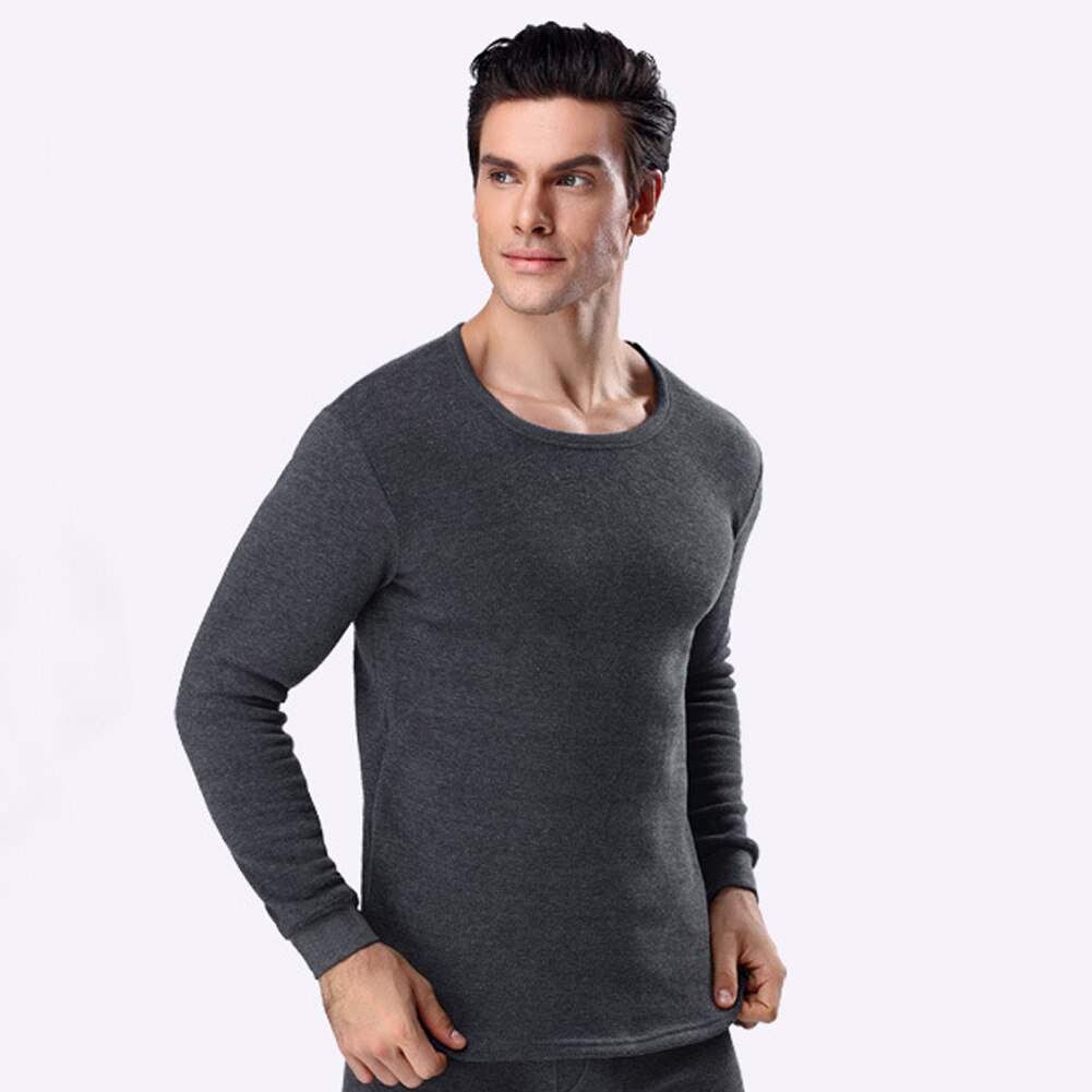 Conjunto de ropa interior de pantalón parte inferior larga parte superior cálida forrada de lana de invierno para hombre H9