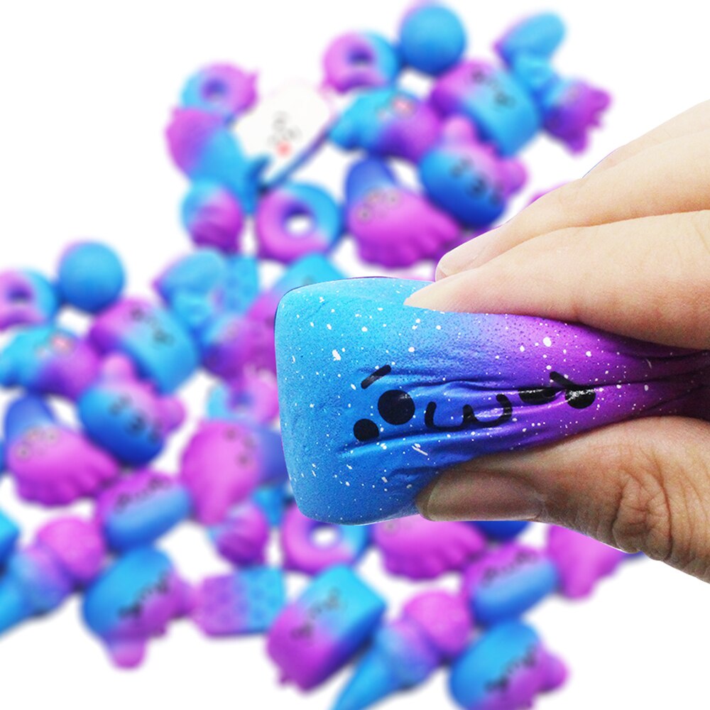 30Stck PU sternenklar Himmel squishy Langsam Rebound Dekompression Brot Spielzeug tücher Anti-betonen Spielzeug squishies spielzeug für freundlicher und erwachsene