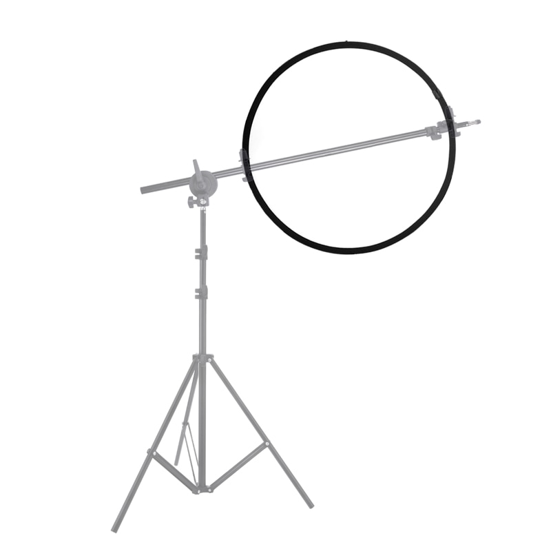 Photo Bracket Grip Holder 27"-72"/70-185cm Swivel Head Reflector Arm Support Black Lighting Arm Boom Stand