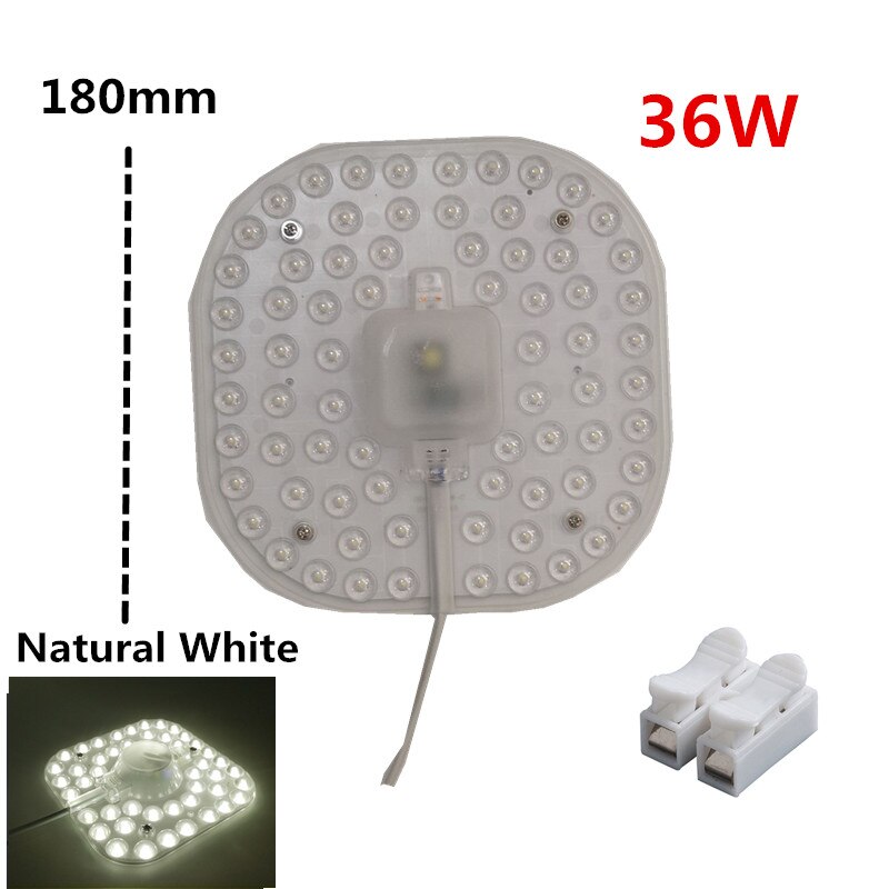 Loftslamper led modul  ac220v 230v 240v 6w 12w 18w 24w 36w led lys udskift loftslampe lyskilde praktisk installation: 36w naturhvid