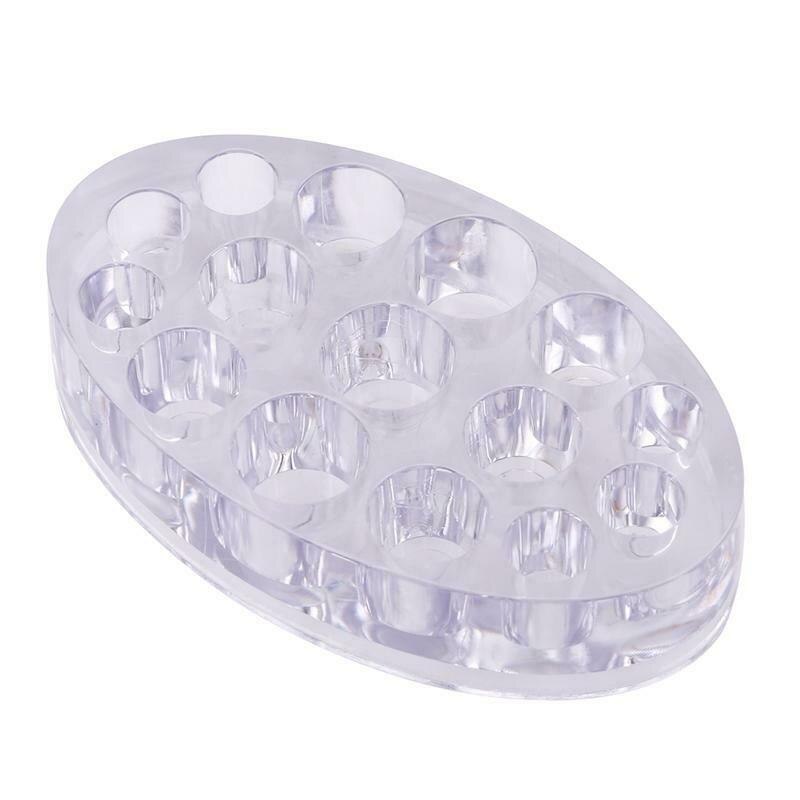 1 ud. Pigmento para bordado de cuerpo portavasos ovalado acrílico pigmento Rack maquillaje permanente portavasos de Color