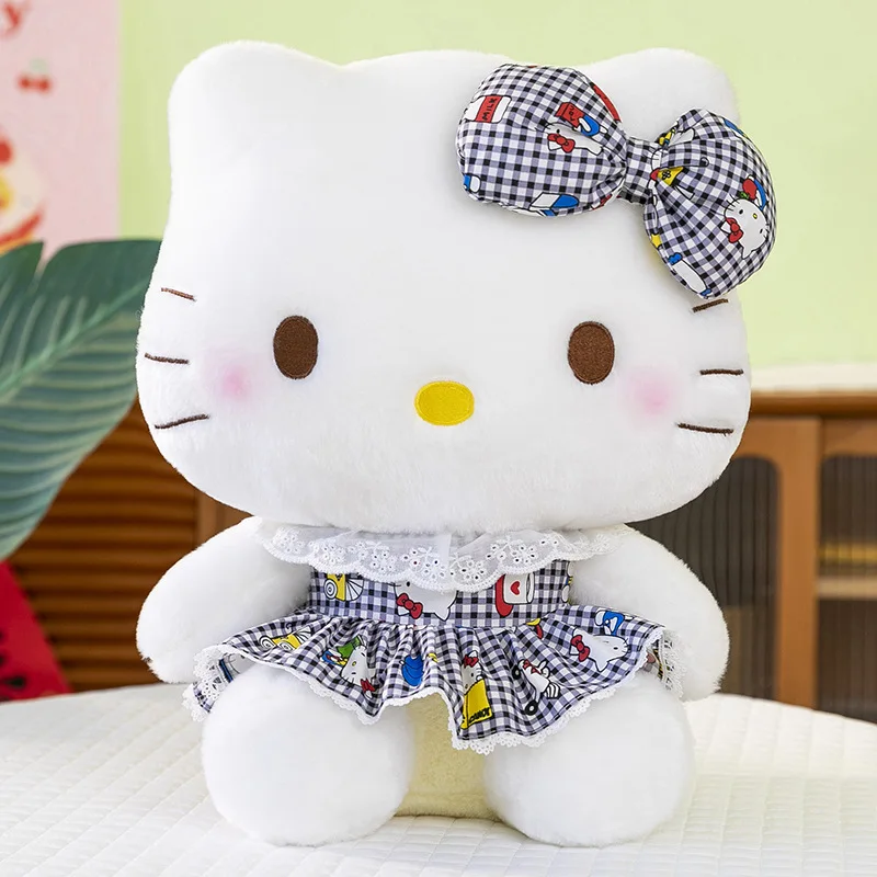 Hello Kitty Plüschtier Sanrio Plüschpuppe Kawaii Große Größe Kuscheltiere Hello Kitty Kissen Sofakissen Home Decor Kindergeschenk: WHITE / 11cm-30cm