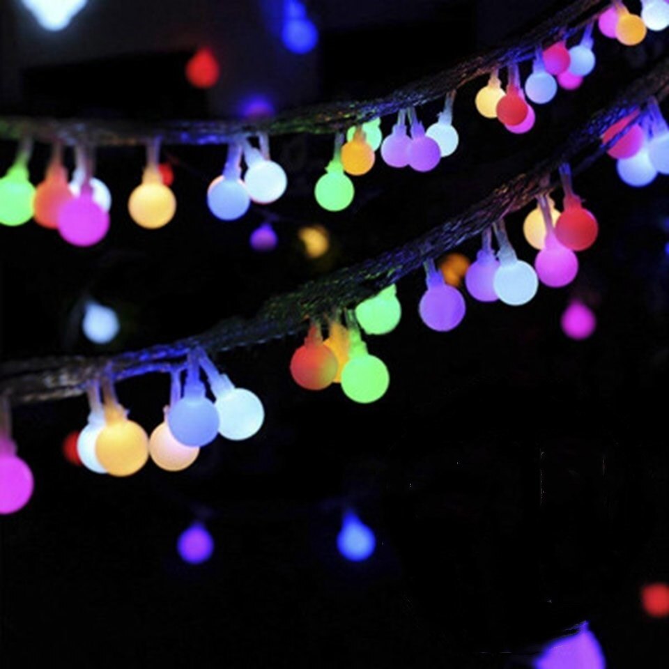 10M 20M 30M 50M 100M Led String Lights Met Witte Bal AC220V Decoratie Lamp festival Kerstverlichting Outdoor Verlichting