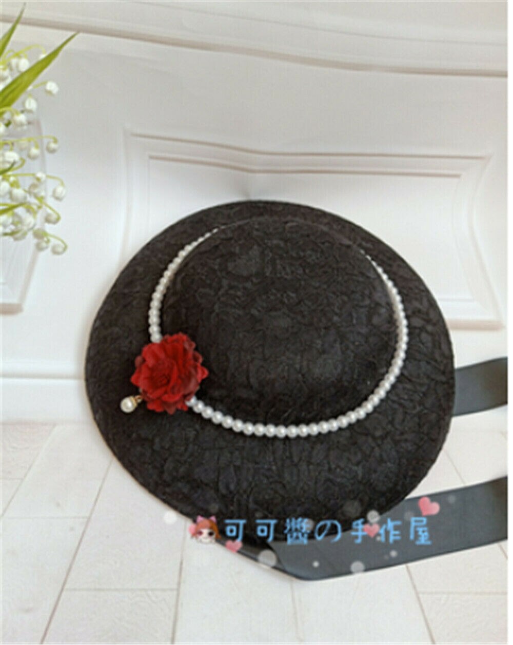 Vintage Flower Flat Hat