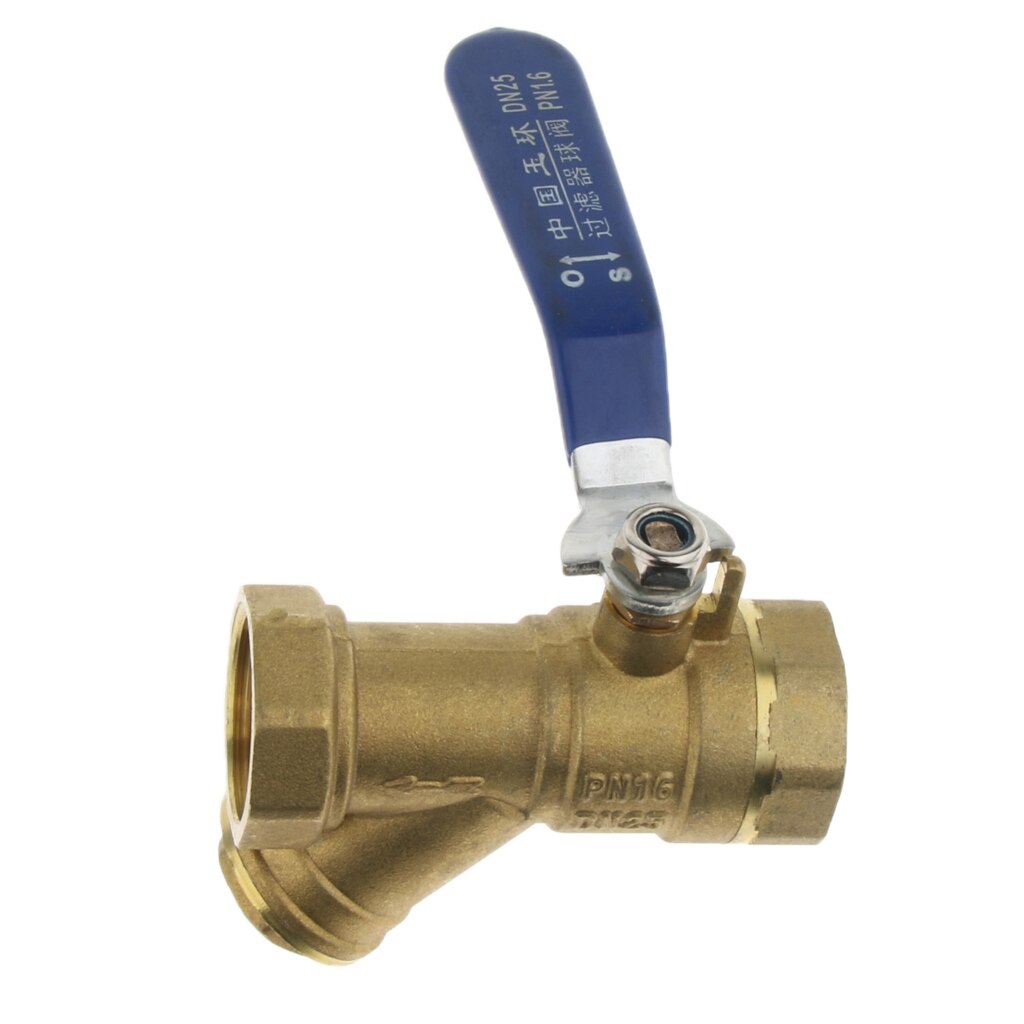 1'' Female Thread Brass Ball Valve DN25 with Strainer Filter, Sanitary
