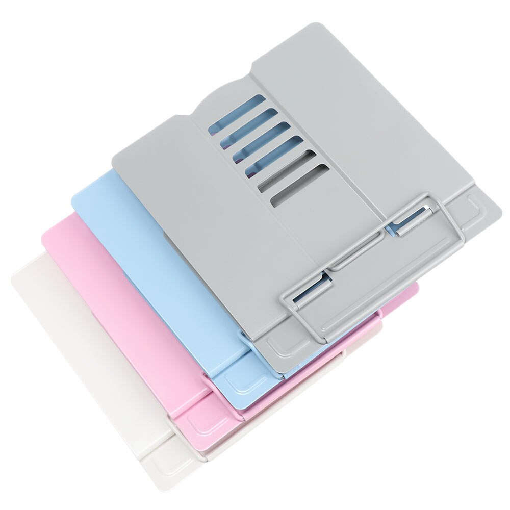 Portable Adjustable Reading Book Holder Metal Foldable Document Shelf Bookstand Display Stand School Desktop Support