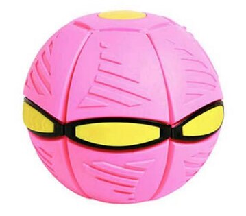 Goliath Games Phlat Ball V3 Kids Games Throw a Disc Catch a Ball Flying Transfiguration Ball Have 3/6 Luminous Lamps for Glows: 6 Light Pink