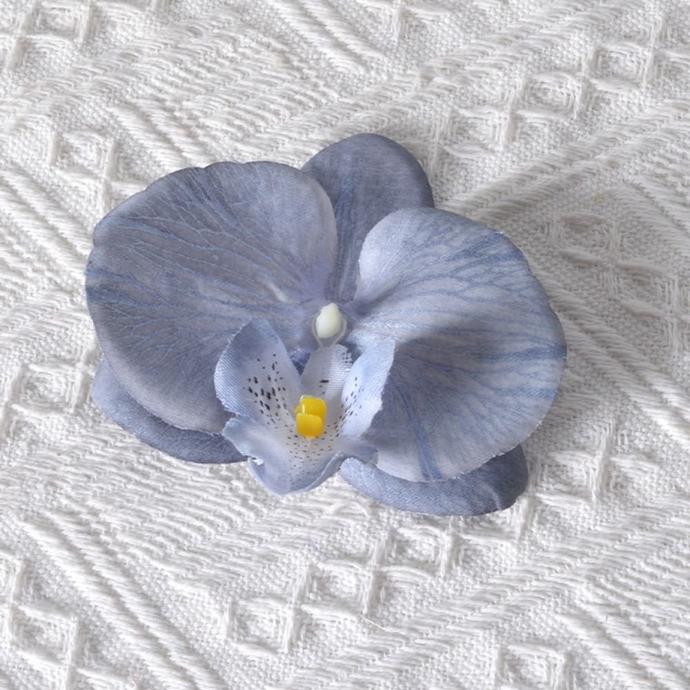 broszka DIY biżuteria zrobienie rękodzieło symulowane kwiat Wykonany ręcznie Akcesoria stroik motyl orchidea kwiat dekoracja spinka do włosów prezent: FIOLETOWY