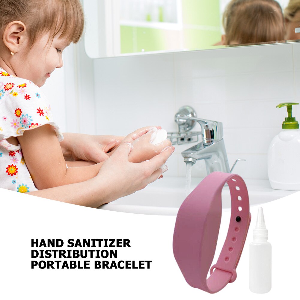 Multicolor Liquid Soap Wristband Gel Dispenser Sanitizer Holder Bracelet Hand Belt with Bottle for Hands Washing Accessories