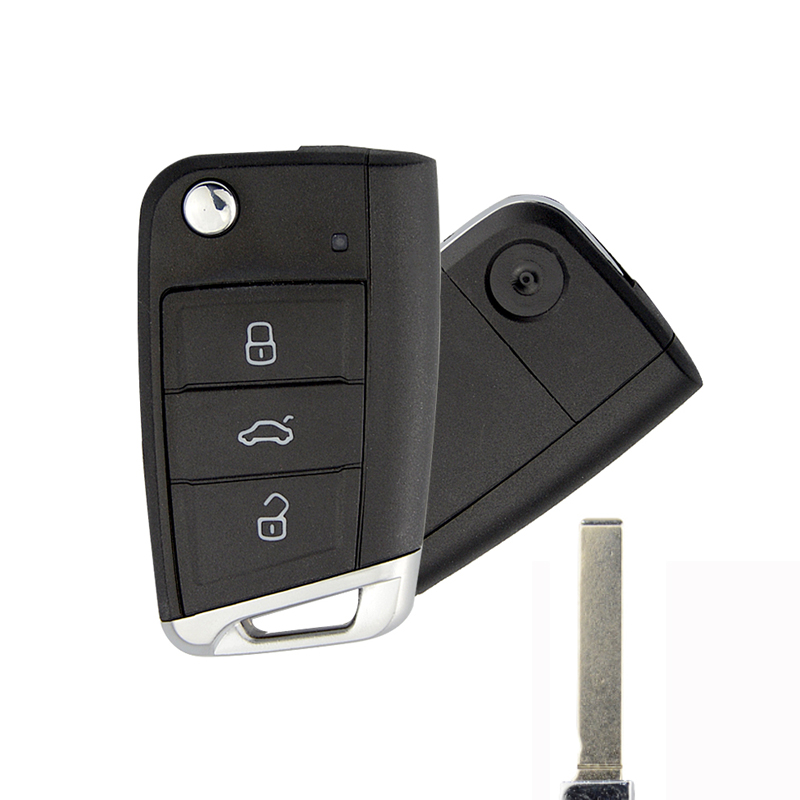 OkeyTech para V W Golf MK7 3 Skoda asiento Passat B6 remoto coche llave cubierta Fob funda piezas HU162T hoja para llaves: Type 2