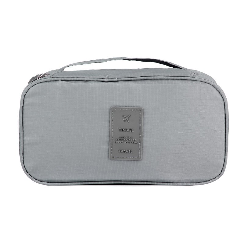 Ondergoed bh sokken organizer box draagbare reis doek verpakking opbergtas vrouwen cosmetische make-up etui koffer reisaccessoires: Grijs
