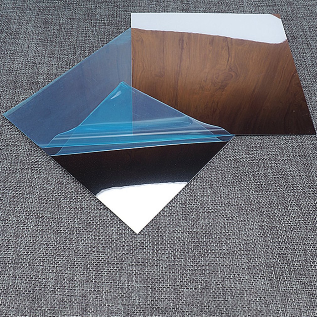 Mirror Wall Stickers Silver Reflective Solar Film Mirror Wall Sticker Rectangle Self Adhesive Room Decor Stick On Art