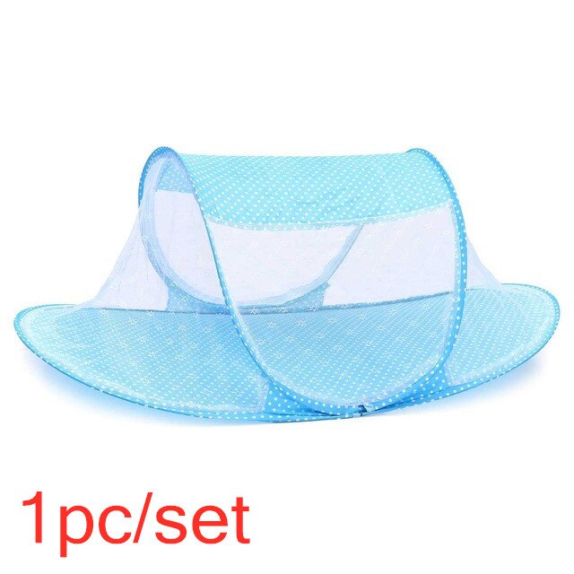 Baby Bettwäsche Krippe Netz Tragbare Faltbare Schlaf Netz Neugeborenen Moskito Zelt freundlicher Bett Zelt Moskito Netz für Baby Krippe: 1pc Blau