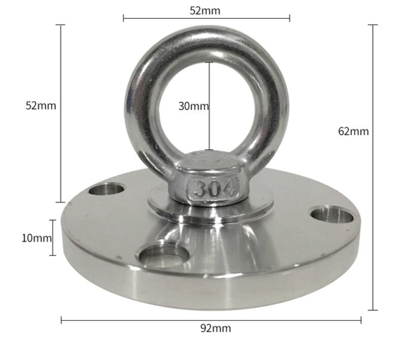 Stainless Steel Heavy Duty Ceiling Mount Anchor 360 Rotate Wall Buckle Hook For Yoga Hammock Chair Sandbag Swing GYM Equipment