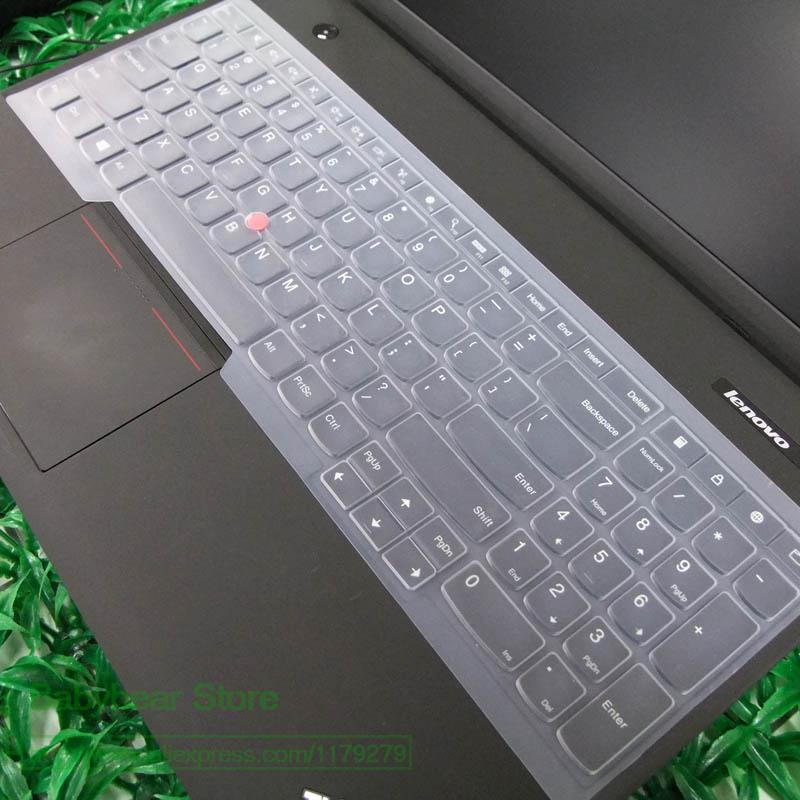 Silicone Keyboard Cover for Lenovo Thinkpad W540 W541 W550 L560 L570 T550 T560 P50 P50s P70 P71| 15.6" E540 E555 E560 E565: transparent