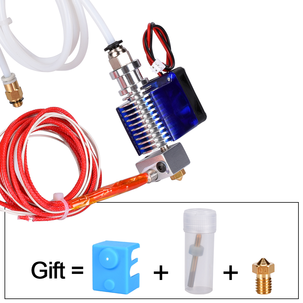 3D Printer Parts E3D V6 J-head Hotend Extruder Kit 1.75/3.0MM Filament Bowden Extruder With Cooling Fan Heater All Metal Teflon