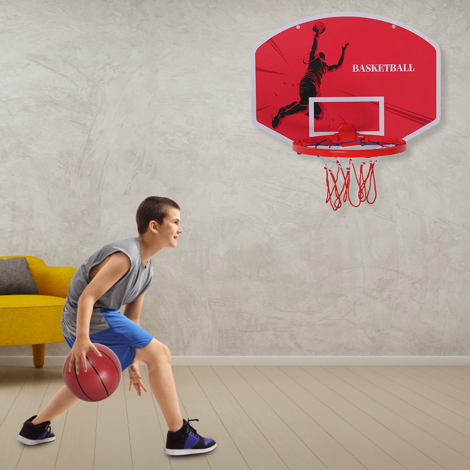 Shooting Frame Arcade Basketball Hoop Basketball Game For Kids Includes Punch - Free Wall - Mounted Basketball Flip Frame Clever