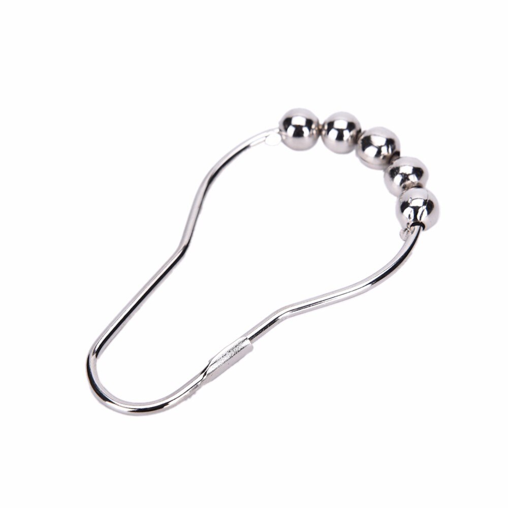 5 rouleaux boules rideau crochets poli Satin Nickel boule rideau de douche anneaux 3/12 pièces/ensemble