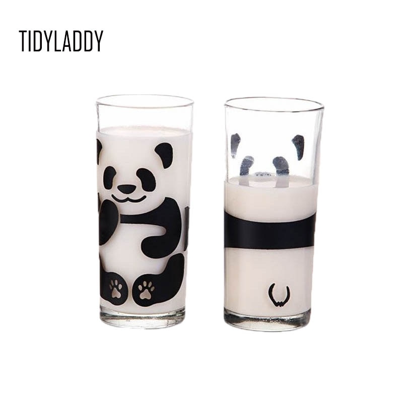 Accueil usage quotidien tasse mignon Panda verre lait tasse sans plomb bureau eau gobelet Couple Calix petit déjeuner sans couvercle