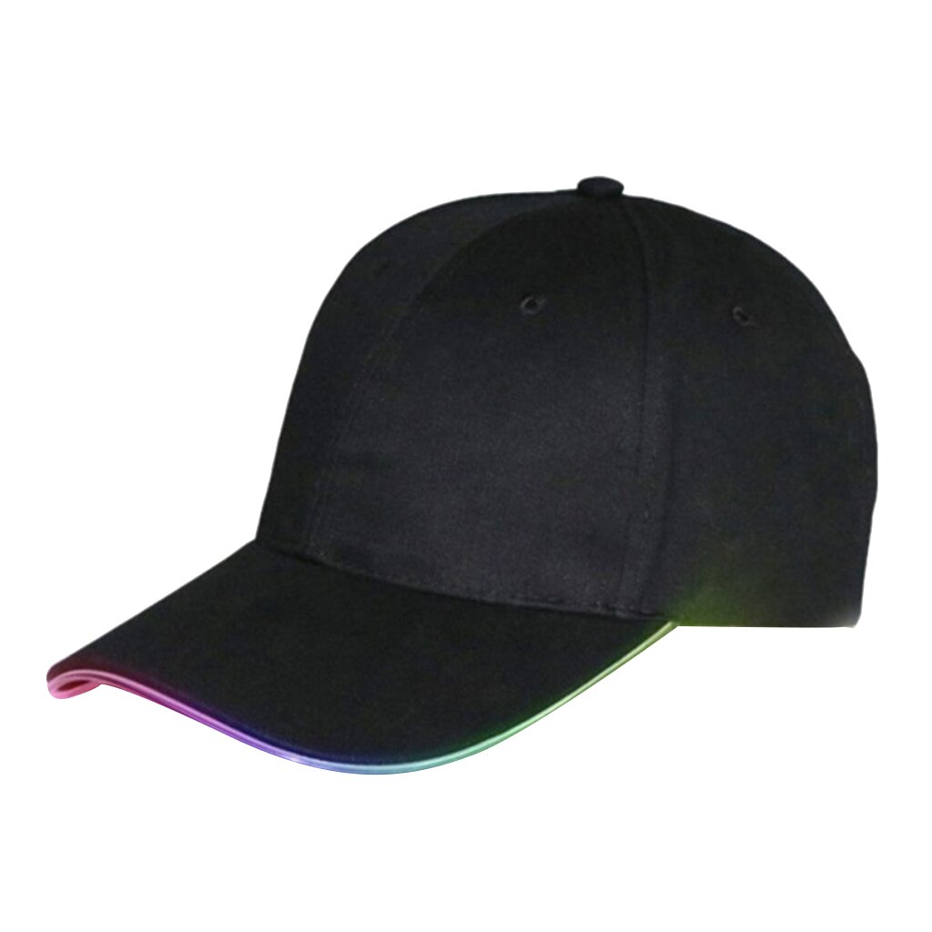Ultra Bright LED Baseball Cap Optical Fiber Glowing Hat Hip-Hop: B Colorful Light