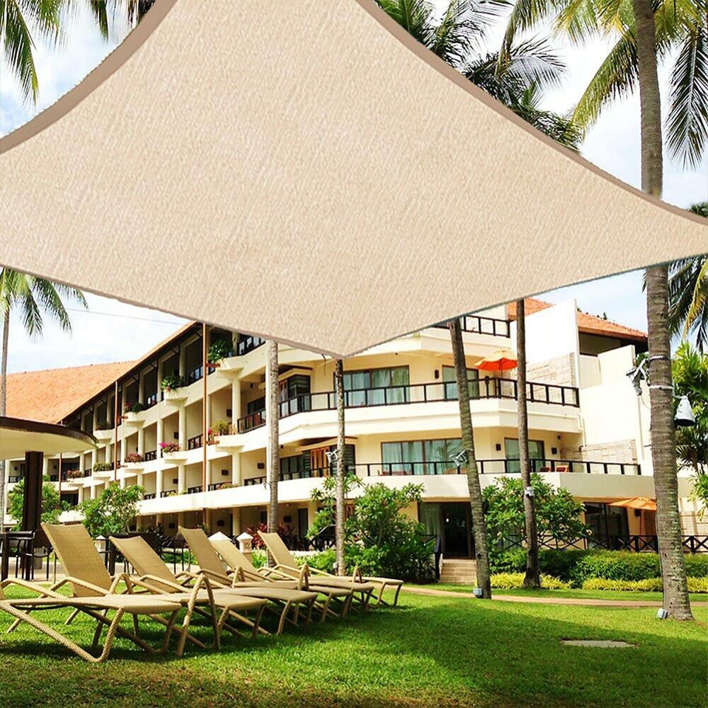5x4M 3x2M Grau Rechteck HDPE Sonne Sonnensegel Baldachin UV Block Markise Für draussen terrasse Garten Hinterhof Gewächshaus Schatten Tuch