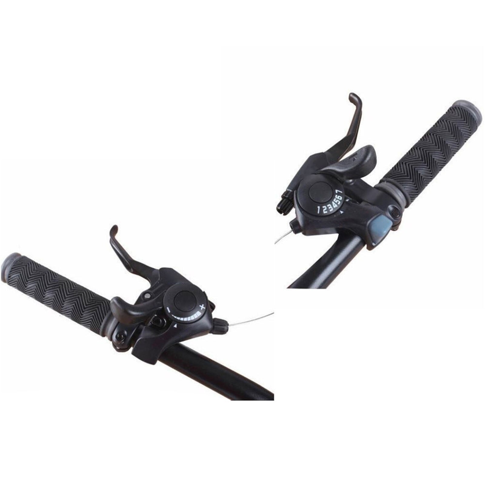 1 Pair Bicycle 3x7 Speed Shift Leveres Thumb Gear Shifters for Road Folding Bike