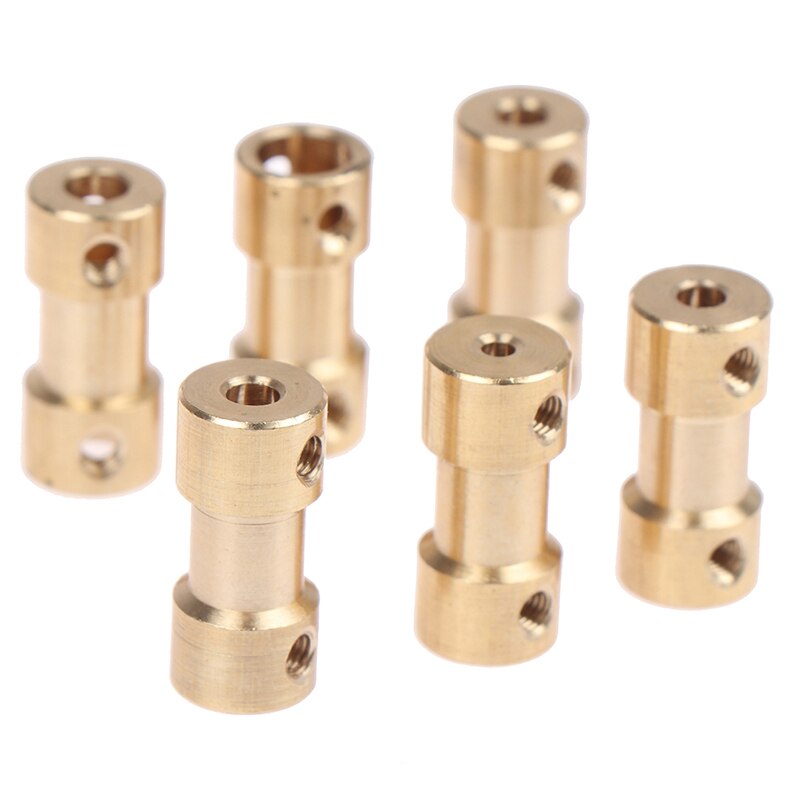 2-6mm Brass Connecting Shaft Motor Drive Connector Rigid Coupling Coupler Sleeve