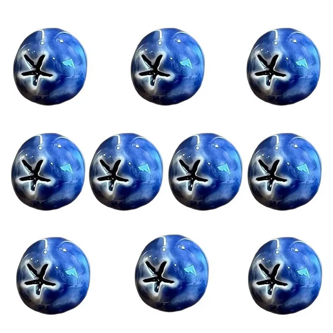 Blueberry Fridge Magnet 3D Realistic Ceramic Fruit Refrigerator Magnets Strong Magnetic Fruit Kitchen Decor Home Office: PURPLE
