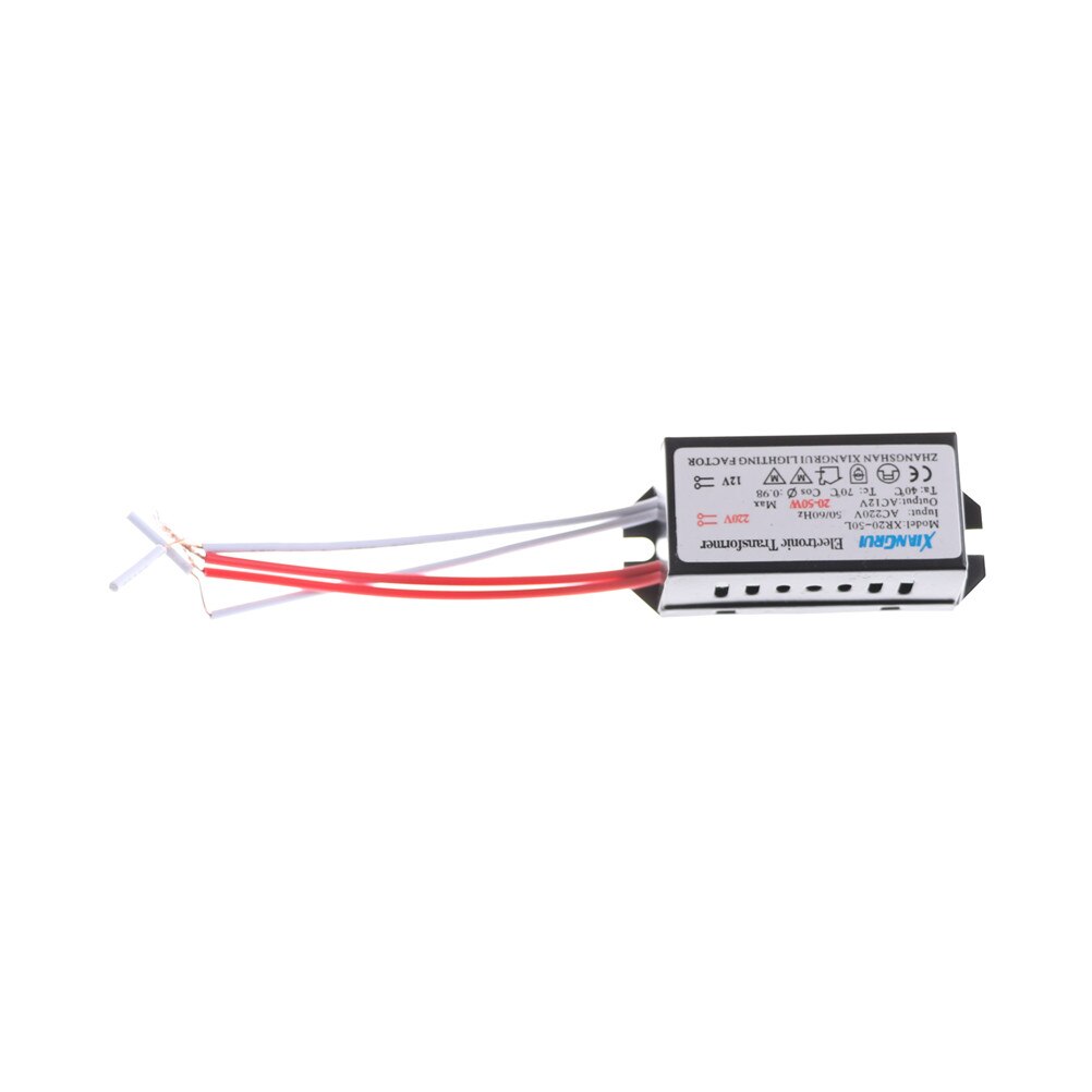 Led Verlichting Transformator Halogeenlamp Elektronische Transformator Led Driver Voeding Ac 220V Naar 12V 20-50W