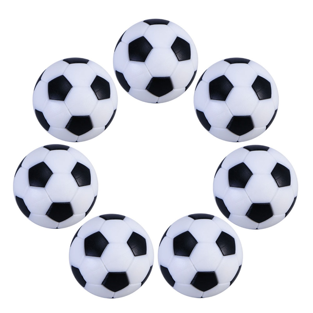6Pcs 32Mm Tafel Voetbal Ballen Zwart/Wit