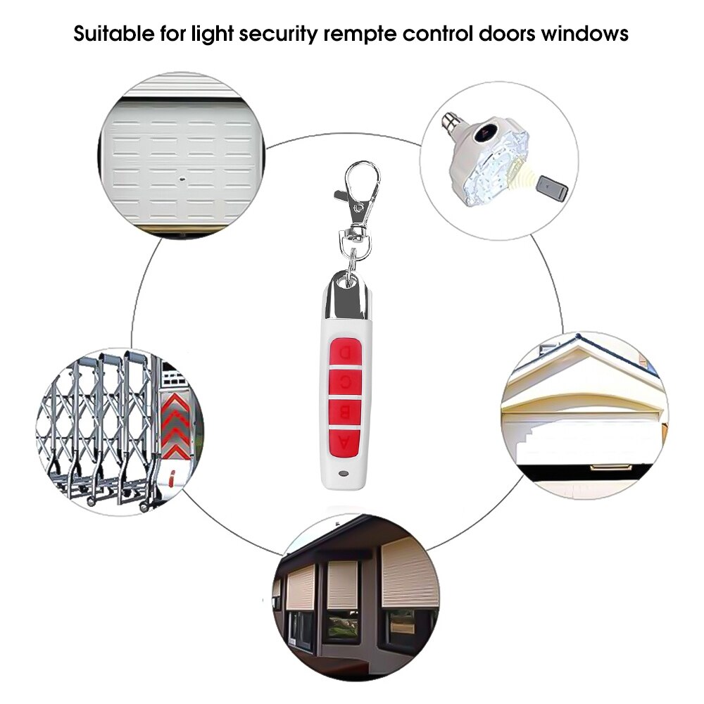 Llave con interruptor de Control remoto de 433MHZ, 4 colores, para abrir puertas de garaje, duplicador, código de clonación, Mini controlador inalámbrico