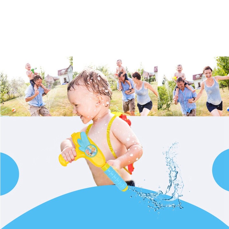 Mochila de agua de inmersión en agua, PULVERIZADOR DE AGUA con ondas de choque, juguetes para niños, juguetes de agua al aire libre, conjunto de mochila con boquilla de playa