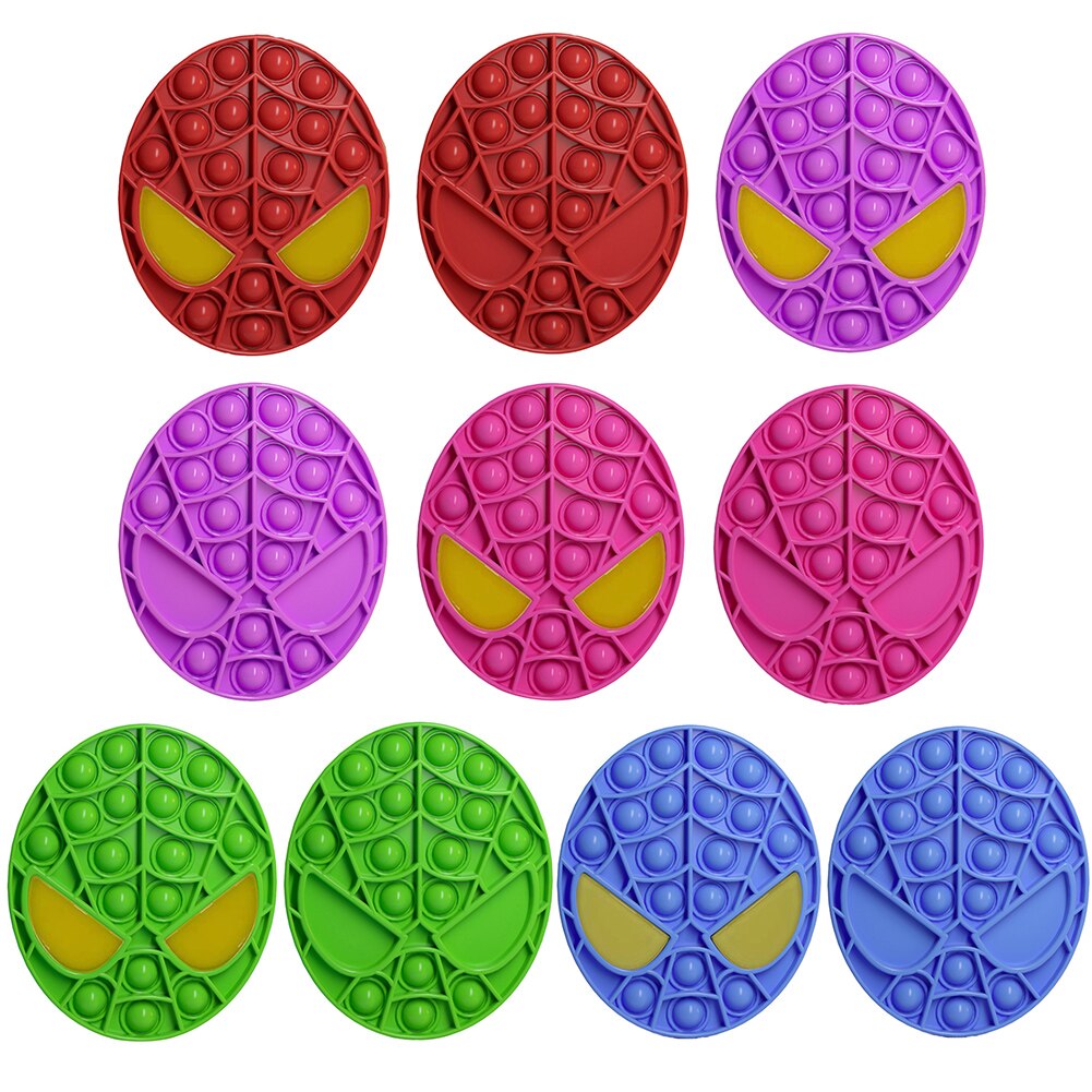 Silicone PushPOPBubbleCartoon Man Sensory Fidget Toys for Autism Stress RelieverPOPs Fidget Anxiety Relief Funny Toys for Adult