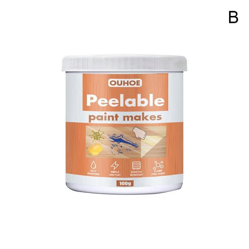 Peelable Paint Protects With Brush Furniture Anti-scratch Anti-fouling 30/100/300g Transparent Peelable Paint: 100g