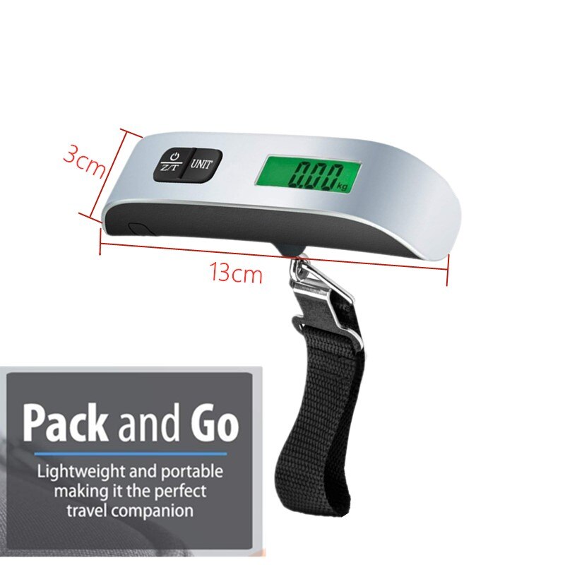 50 kg/110lb Bagage Schaal Digitale Elektronische Draagbare Koffer Reizen Schaal Bagage Opknoping Weegschalen LCD Pocket Scale 40% off