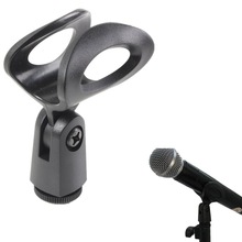 Universele Plastic Microfoon Clips Houder Flexibele Rubberen Stand Beugel Voor Bedrade/Draadloze Microfoon Zwart