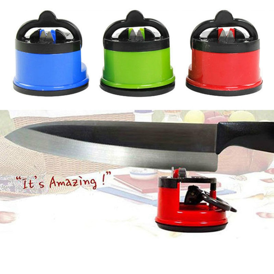 Afilador de cuchillos de succión increíble duradero, herramienta de afilado fácil y segura para afilar cuchillos de Chef de cocina, afilador de cuchillos Damasco