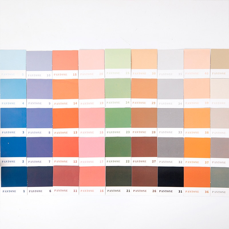 45 stk pantone klistermærker sæt 44mm mini farve kort klistermærke etiket tag dekoration segl dagbog dagbog skole elev  a6398