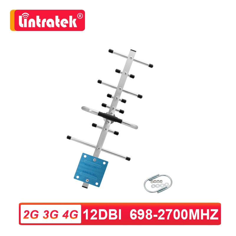 2G 3G 4G Yagi Antenna 12dbi N SMA Male Outdoor Antenna for Cellphone Signal Booster Amplifier Repeater GSM UMTS LTE Lintratek 6