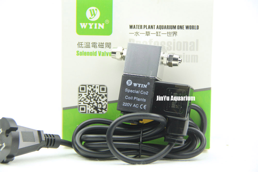 Ista  co2 enkel regulator mini nano jis  m22-14 w21.8 110v 220v magnetisk magnetventil akvarium vannplante fisketank: 220v magnetventil