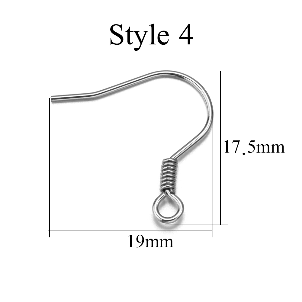 50 unids/lote de ganchos para pendientes de acero inoxidable hipoalergénicos para hacer joyas, gancho para la oreja, pendientes Diy, cierres para pendientes, accesorios: Verde