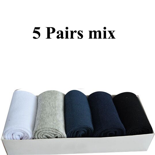 Urgot 5 par #39 butikk pluss butikk størrelser 48,49,50 alle-kamp uformelt virksomhet anti-lukt menn sokker sox meias calcetines hombre: F blande farge / Eur 39-44