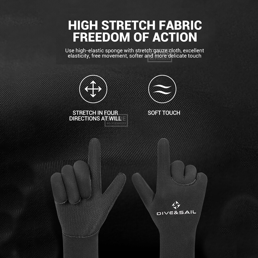 Gants de plongée en néoprène, équipement de natation, pour Kitesurf, pêche sous-marine, 5mm, 2mm, 3mm