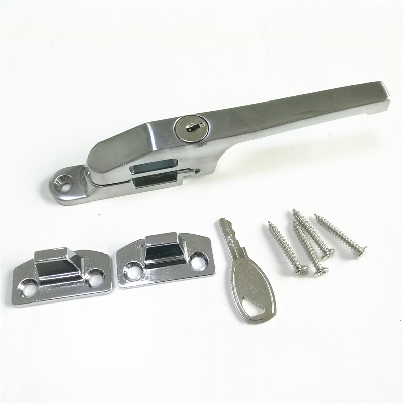 Locking Casement Fastener Window Handle Latch Locks Zinc Alloy Window Handle Lock with Key